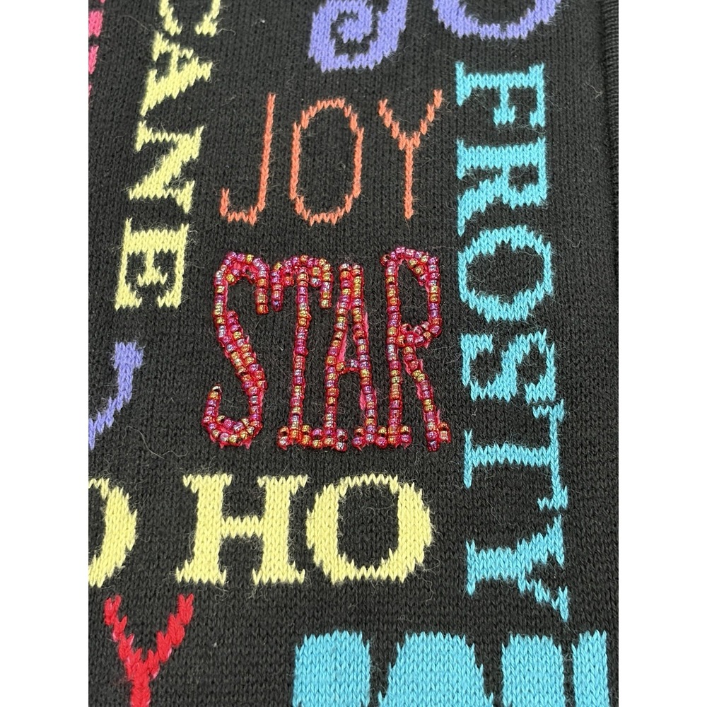 Coldwater Creek Holiday Christmas Cardigan Sweater Full Zip Beaded Sequin XXL - Picture 6 of 9